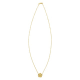 14K Yellow Gold Radiating Flower Necklace thumbnail 2