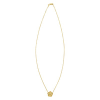 14K Yellow Gold Radiating Flower Necklace