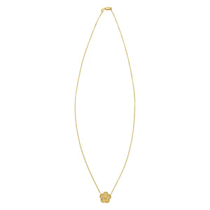 14K Yellow Gold Radiating Flower Necklace