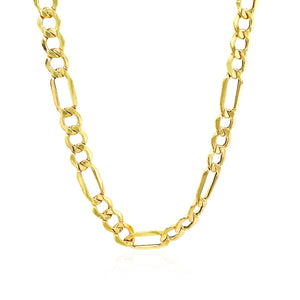 14k Yellow Gold Lite Figaro Chain (6.60 mm)