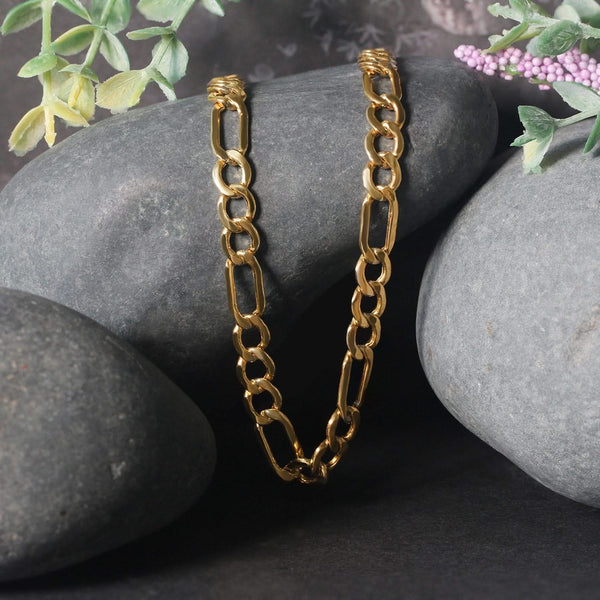 14k Yellow Gold Lite Figaro Chain (6.60 mm)