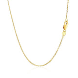 10k Yellow Gold Diamond Cut Cable Link Chain (1.10 mm) thumbnail 3