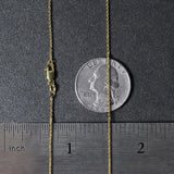10k Yellow Gold Diamond Cut Cable Link Chain (1.10 mm) thumbnail 7