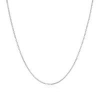 14k White Gold Classic Box Chain (0.75 mm)