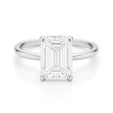 5 Carat Emerald Lab Grown IGI G/VS1 Diamond Solitaire Ring in 14K White Gold thumbnail 3