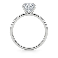 5 Carat Emerald Lab Grown IGI G/VS1 Diamond Solitaire Ring in 14K White Gold