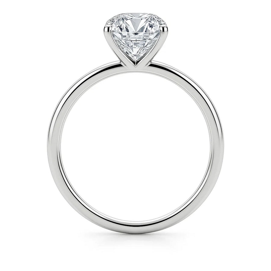5 Carat Emerald Lab Grown IGI G/VS1 Diamond Solitaire Ring in 14K White Gold