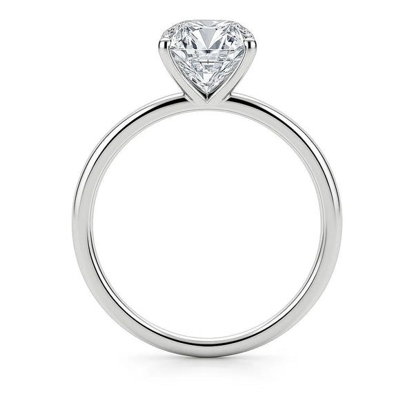 5 Carat Emerald Lab Grown IGI G/VS1 Diamond Solitaire Ring in 14K White Gold
