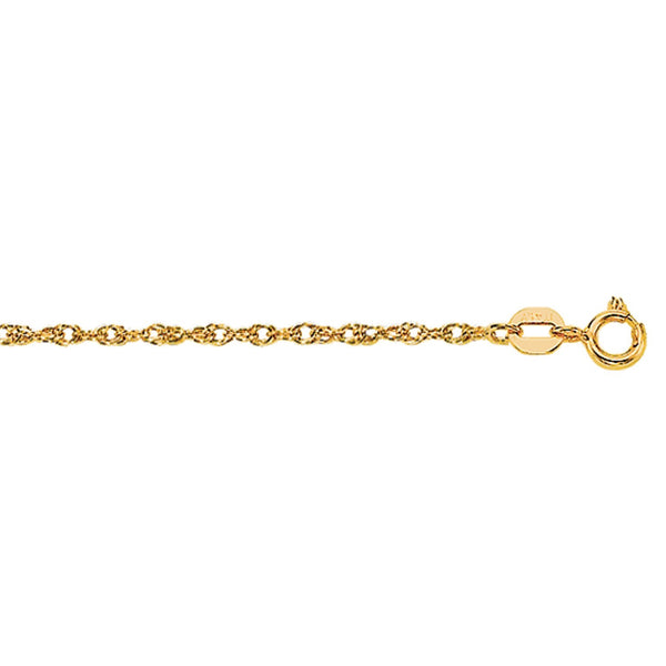 14k Yellow Gold Machine Rope Chain (1.20 mm)