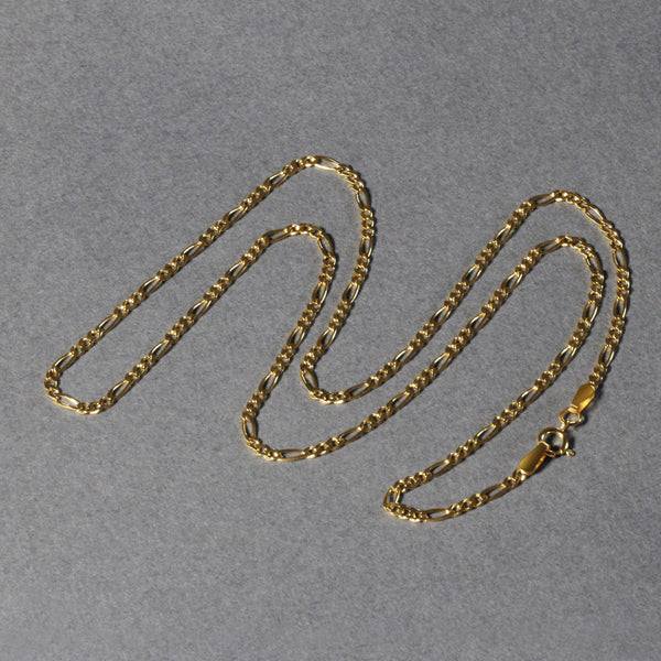 14k Yellow Gold Solid Figaro Chain (1.90 mm)