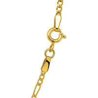 14k Yellow Gold Solid Figaro Chain (1.90 mm)