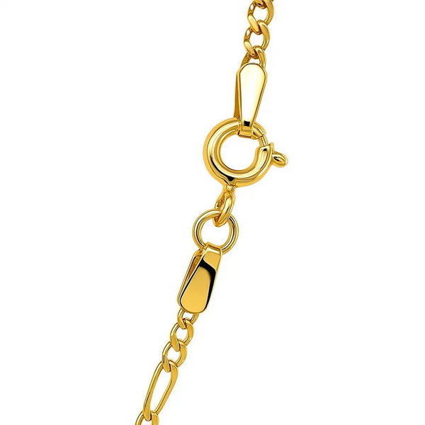 14k Yellow Gold Solid Figaro Chain (1.90 mm)