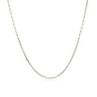 Sterling Silver Rhodium Plated Cable Chain (1.10 mm)