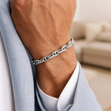 Sterling Silver Anchor Chain Bracelet (6.40 mm) thumbnail 3
