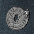 14K white gold ice chain, 1.30 mm fine oval link necklace