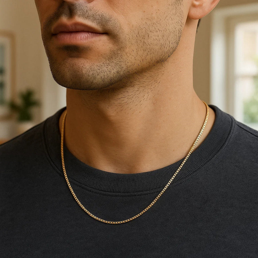 14k Yellow Gold Classic Box Chain (1.4 mm)