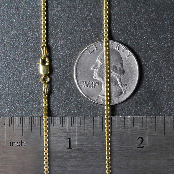 14k Yellow Gold Classic Box Chain (1.4 mm)