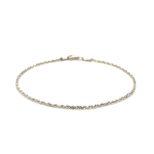 Load image into Gallery viewer, 14k White Gold Solid Diamond Cut Rope Bracelet (1.60 mm)