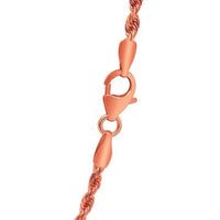 14k Rose Gold Solid Diamond Cut Rope Chain (4.00 mm)