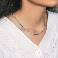 2.9mm 14k White Gold Heart Chain