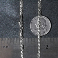 2.9mm 14k White Gold Heart Chain