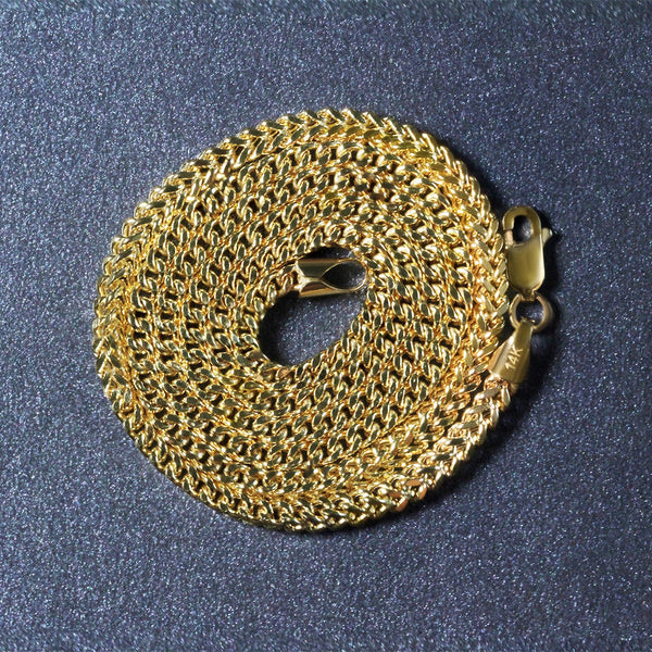 14k Yellow Gold Light Weight Wheat Chain (3.20 mm)