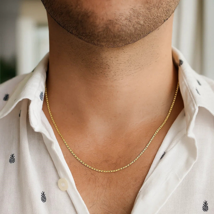 14k Yellow Gold Mariner Link Chain (1.20 mm)