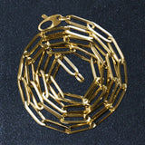 10K Yellow Gold Lite Paperclip Chain (4.20 mm) thumbnail 5