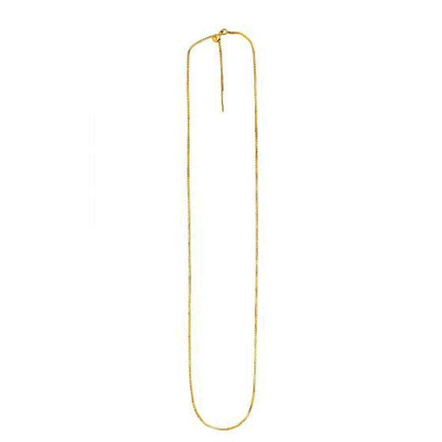 Endless Adjustable Box Chain in 14k Yellow Gold (0.95 mm)