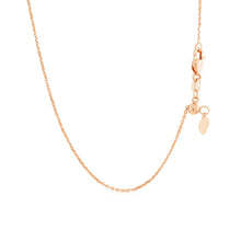 Load image into Gallery viewer, 14k Rose Gold Adjustable Cable Chain (1.10 mm)