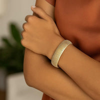 14k Yellow Gold Bold Diamante Flex Bracelet (17.10 mm)