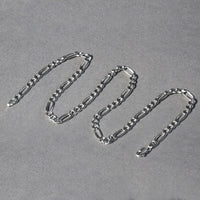 14k White Gold Solid Figaro Chain (4.50 mm)