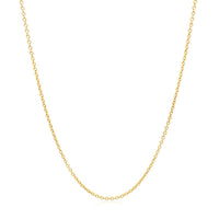 14k Yellow Gold Oval Cable Link Chain (1.20 mm)