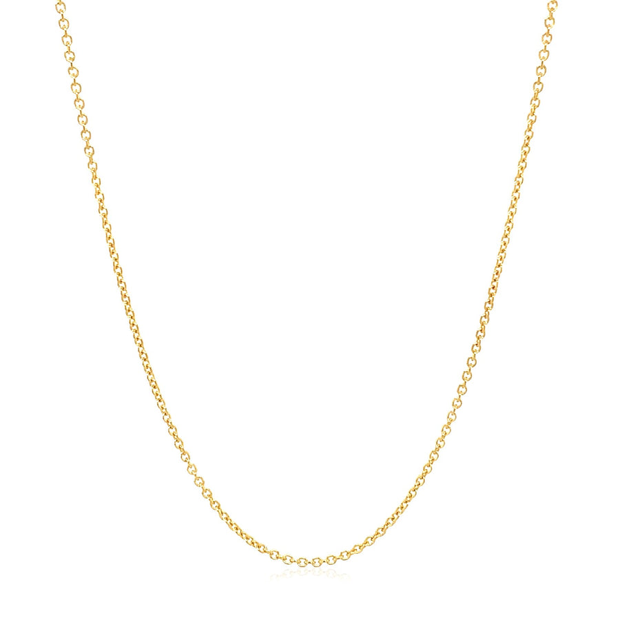 14k Yellow Gold Oval Cable Link Chain (1.20 mm)