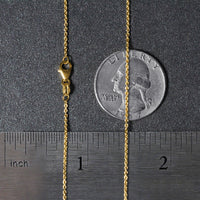 14k Yellow Gold Oval Cable Link Chain (1.20 mm)
