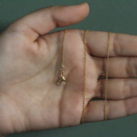 14k Yellow Gold Round Cable Link Chain (1.20 mm)