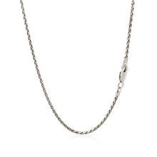 Load image into Gallery viewer, Sterling Silver Rhodium Plated Wheat Chain (1.50 mm)