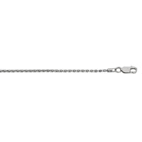 Sterling Silver Rhodium Plated Wheat Chain (1.50 mm)
