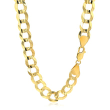 Load image into Gallery viewer, 14k Yellow Gold Solid Curb Chain (10.00 mm)