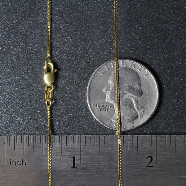 10k Yellow Gold Classic Box Chain (0.78 mm)