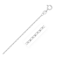 Load image into Gallery viewer, 14k White Gold Faceted Cable Link Chain (1.2 mm)