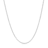 14k White Gold Faceted Cable Link Chain (1.20 mm) thumbnail 2