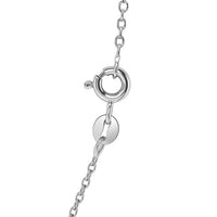 14k White Gold Faceted Cable Link Chain (1.2 mm)