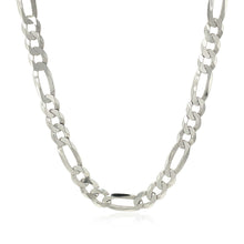 Load image into Gallery viewer, Rhodium Plated Sterling Silver Figaro Style Chain (5.40 mm)