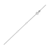 Double Extendable Diamond Cut Cable Chain in White Gold (0.68 mm) thumbnail 1