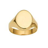 14K Yellow Gold Oval Signet Ring thumbnail 2