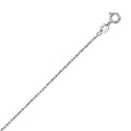 14K white gold rope chain in a fine 0.80 mm twisted gauge