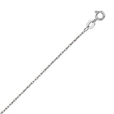 14k White Gold Machine Rope Chain (0.80 mm) thumbnail 1