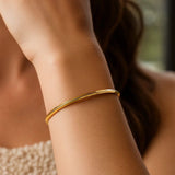 14K Yellow Gold Knife Edge Bangle thumbnail 5