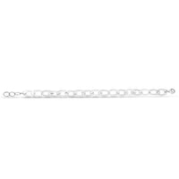 Sterling Silver Rhodium Plated Italian Oval Link Chain (8.70 mm)